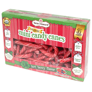 Torie and Howard Organic Mini Candy Canes Tart Berry 6.35 oz. Box - For fresh candy and great service, visit www.allcitycandy.com