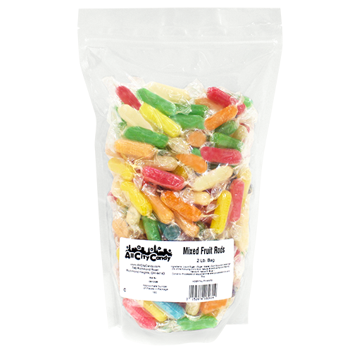 Assorted Hard Candy Rods 2 lb. Bulk Bag
