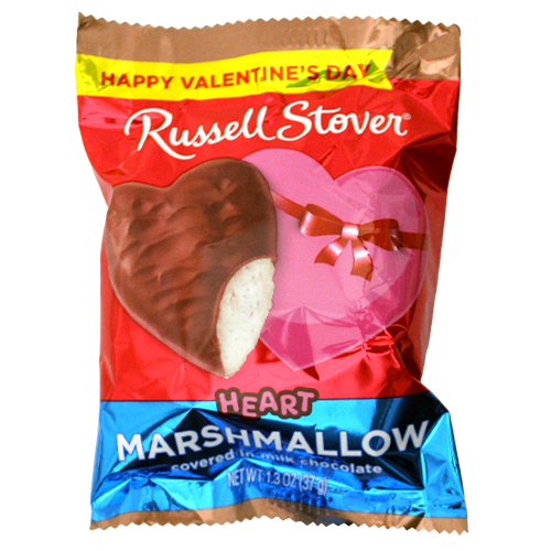 For fresh candy and great service, visit www.allcitycandy.com - Russell Stover Milk Chocolate Marshmallow Heart 1.3 oz.