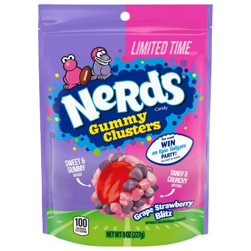 Nerds Clusters Limited Edition Grape Strawberry Blitz 8 oz. Bag