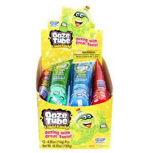 All City Candy Ooze Tube Candy Gel - 4-oz. Tube Novelty Kidsmania Case of 12 For fresh candy and great service, visit www.allcitycandy.com