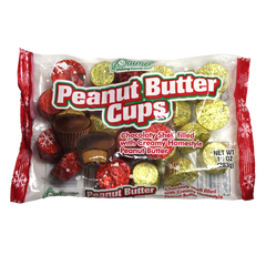 Palmer Christmas Foiled Mini Chocolate Peanut Butter Cups - 3 LB