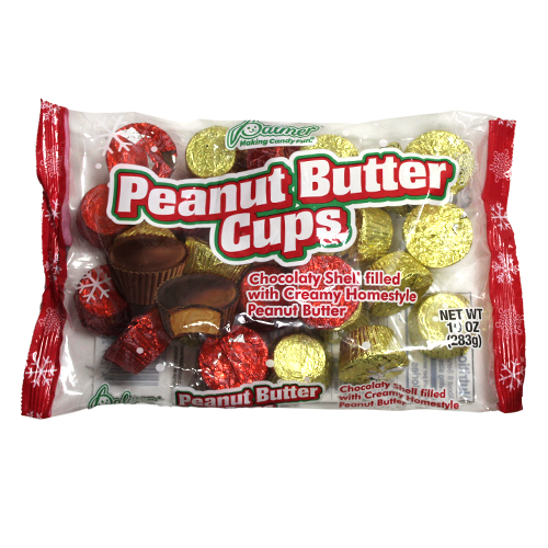 visit www.allcitycandy.com - Palmer Christmas Peanut Butter Cups 10 oz. Bag