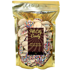 Reppert's Peanut Butter Fall Nonpareils - Bulk Bags - Visit www.allcitycandy.com for great candy and delicious treats.