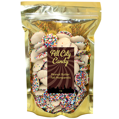 Reppert's Peanut Butter Fall Nonpareils - Bulk Bags - Visit www.allcitycandy.com for great candy and delicious treats.