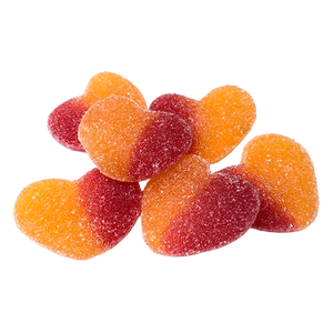 All City Candy Peach Hearts Gummi Candy - 4.4 LB Bulk Bag Valentine's Day Vidal Candies For fresh candy and great service, visit www.allcitycandy.com