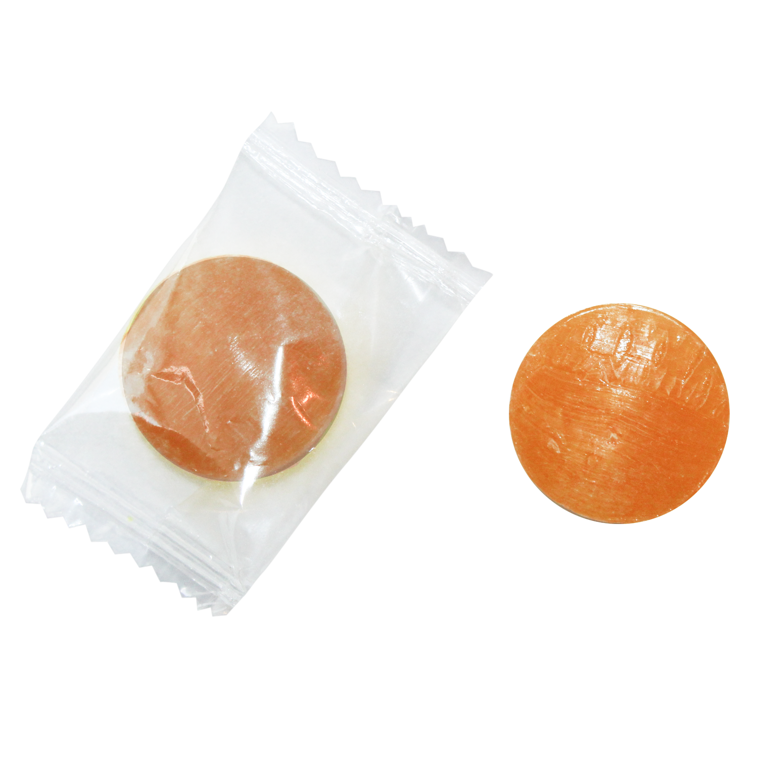 All City Candy Peach Buttons Hard Candy - 3 LB Bulk Bag Bulk Wrapped Atkinson's Candy For fresh candy and great service, visit www.allcitycandy.com