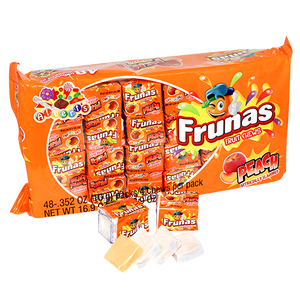 All City Candy Frunas Peach Fruit Chews - Pack of 48 Chewy Albert's Candy Default Title For fresh candy and great service, visit www.allcitycandy.com