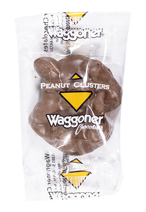 Waggoner Wrapped Milk Chocolate Peanut Cluster 1 lb. Box - For fresh candy and great service, visit www.allcitycandy.com