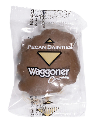 Waggoner Wrapped Pecan Caramel Dainties 1 lb. Box - For fresh candy and great service, visit www.allcitycandy.com