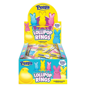 Peeps Bunny Shaped Assorted Lollipop Ring. - Visit www.allcitycandy.com for great candy and delicious treats!