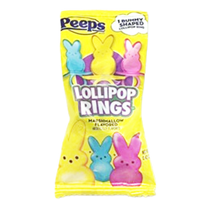 Peeps Bunny Shaped Assorted Lollipop Ring. - Visit www.allcitycandy.com for great candy and delicious treats!