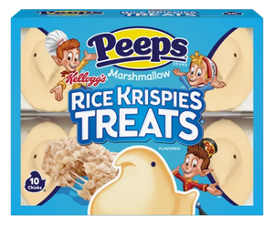 Peeps Rice Krispies Treats 10 Count Chick 3 oz. Box. - Visit www.allcitycandy.com for great candy and delicious treats!