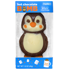 Frankford Penguin Figure Hot Chocolate Bomb 1.6 oz. Box - Visit www.allcitycandy.com for great candy, service and delicious treats.