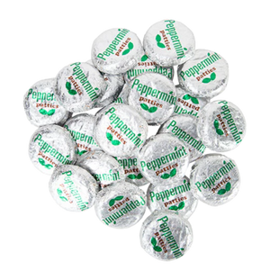 All City Candy Foil Wrapped Peppermint Patties - 3 LB Bulk Bag Bulk Wrapped R.M. Palmer Company For fresh candy and great service, visit www.allcitycandy.com