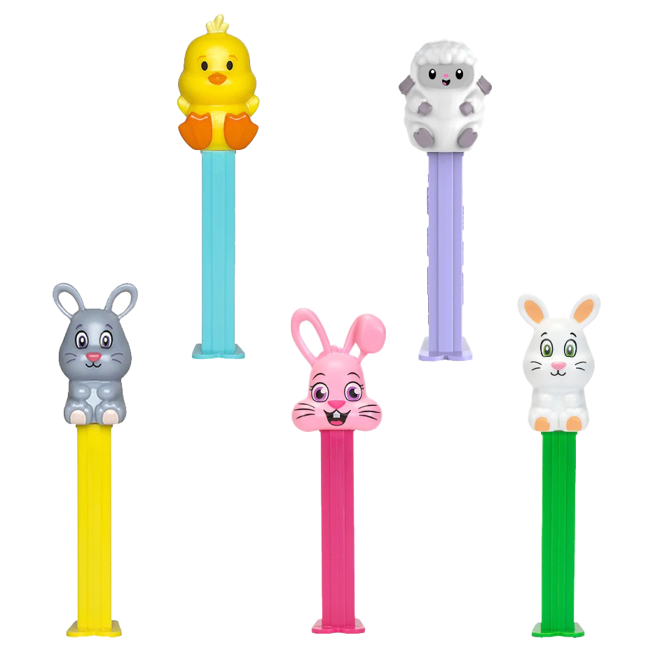 All City Candy PEZ Easter Collection Candy Dispenser - 1 Piece Blister Pack Easter PEZ Candy For fresh candy and great service, visit www.allcitycandy.com