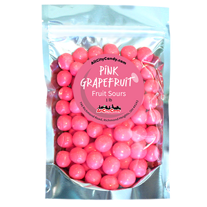 All City Candy Pink Grapefruit Fruit Sours Candy - 5 LB Bulk Bag Bulk Unwrapped Sweet Candy Company For fresh candy and great service, visit www.allcitycandy.com