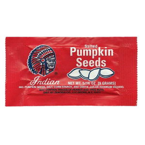 All City Candy Indian Salted Pumpkin Seeds .3-oz. Packet - Case of 36 Snacks Zenobia For fresh candy and great service, visit www.allcitycandy.com