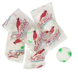 Red Bird Wintergreen Candy Puffs 4 oz. Bag - Visit www.allcitycandy.com for great candy and delicious treats! 