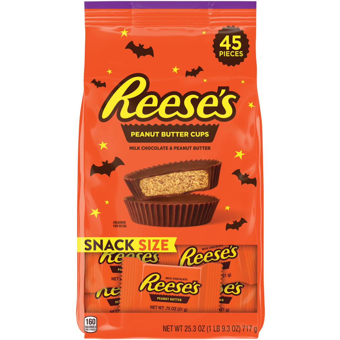 Reese's Halloween Peanut Butter Cups Snack Size 25.3 oz. Bag - Visit www.allcitycandy.com for great service and delicious treats!