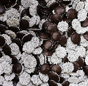 Reppert's Dark Chocolate Nonpareils - Visit www.allcitycandy.com for fresh candy and great service.