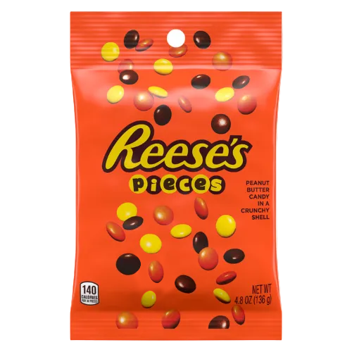 Reese's Pieces 4.8 oz. Bag - Discover www.allcitycandy.com for bulk candy, chocolates, gummies & seasonal sweets. Perfect for parties, gifts & everyday treats—shop your favorites now!