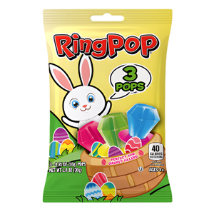 Topps Easter Ring Pop 3 count 1.0 oz. Bag - Visit www.allcitycandy.com for great candy and delicious treats!