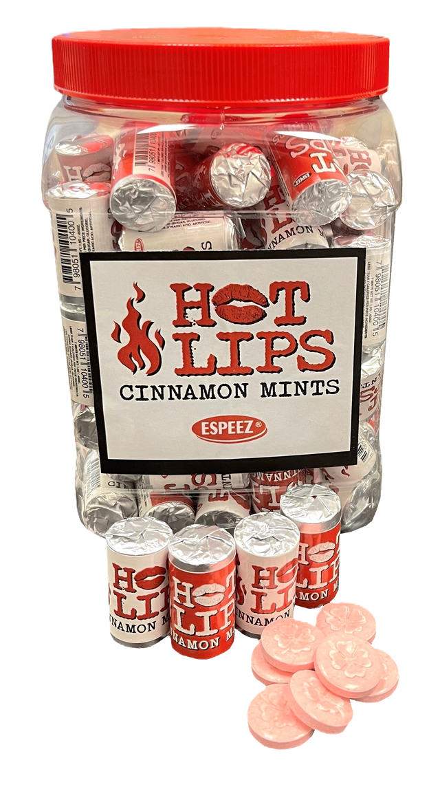 Espeez Hot Lips Cinnamon Mints - Tub of 100