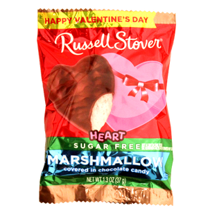 For fresh candy and great service, visit www.allcitycandy.com - Russell Stover Sugar Free Marshmallow Chocolate Covered Heart 1.3 oz.