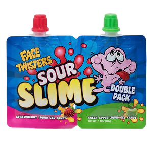 All City Candy Face Twisters Sour Slime Double Pack 1.4 oz- For fresh candy and great service, visit www.allcitycandy.com