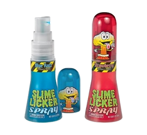 Toxic Waste Slime Licker Spray Blue Razz or Strawberry 0.95 oz. - Visit www.allcitycandy.com for great candy, service and delicious treats.