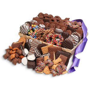 For fresh candy and great service, visit www.allcitycandy.com - Snack Basket Gourmet Chocolate Covered Treat Gift Basket