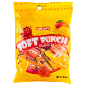 Gustaf's Soft Punch Fruit Chews 3.5 oz. Bag - Visit www.allcitycandy.com for great candy, service and delicious treats.