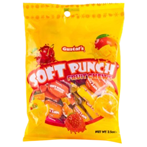 Gustaf's Soft Punch Fruit Chews 3.5 oz. Bag - Visit www.allcitycandy.com for great candy, service and delicious treats.