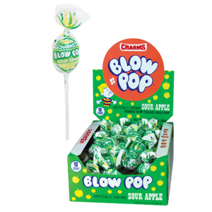 All City Candy Charms Sour Apple Blow Pop Lollipops Case of 48 Lollipops & Suckers Charms Candy (Tootsie) For fresh candy and great service, visit www.allcitycandy.com