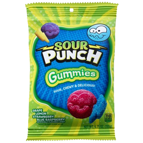 Sour Punch Gummies 6.75 oz. Bag - For fresh candy and great service visit www.allcitycandy.com