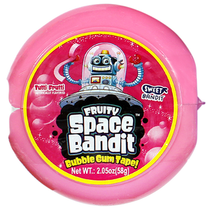 All City Candy Sweet Bandit Fruity Space Bandit Bubble Gum Tape 2.05 oz. - For fresh candy and great service, visit www.allcitycandy.com