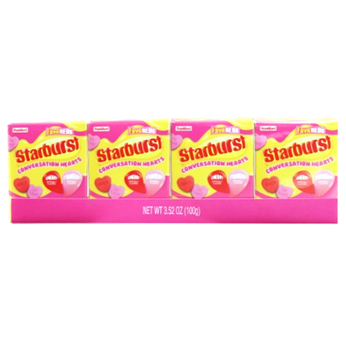 Starburst Conversation Hearts Fave Reds Pack of 4- 0.88 oz. Box