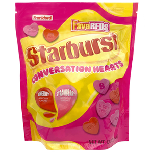 Starburst Fave Red Conversation Hearts 13 oz. Bag visit www.allcitycandy.com for sweet delicious candy treats.
