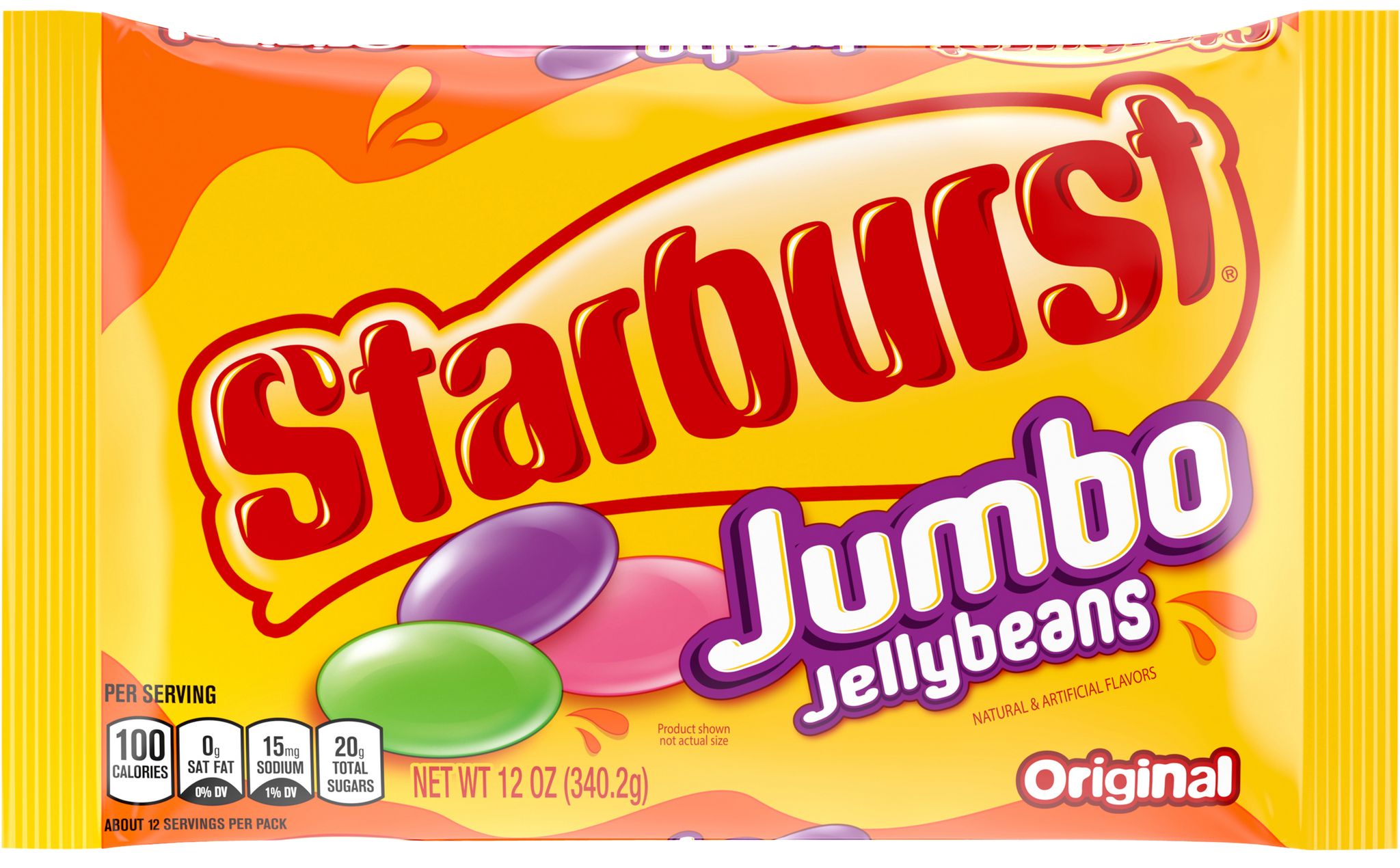 All City Candy Starburst Jumbo Jelly Beans - 12-oz. Bag Pack of 2 Wrigley For fresh candy and great service, visit www.allcitycandy.com