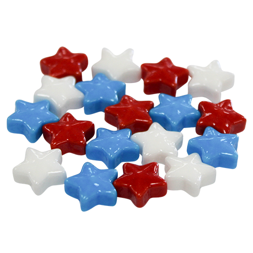 Red White and Blue Mixed Stars Pressed Candy 3 lb. Bag - For fresh candy and great service, visit www.allcitycandy.com