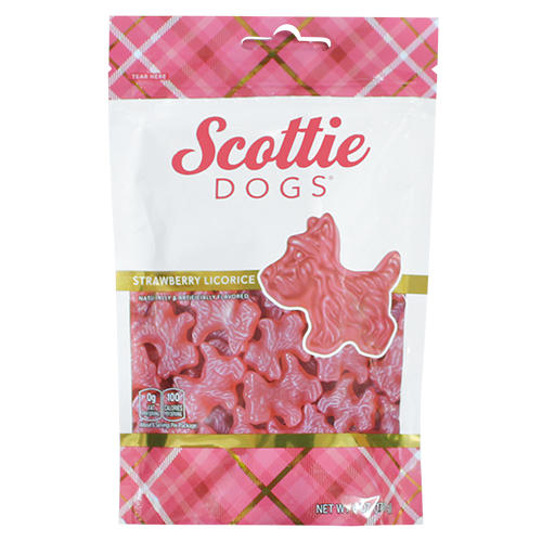 Jelly Belly Strawberry Licorice Scottie Dogs 6 oz. Bag