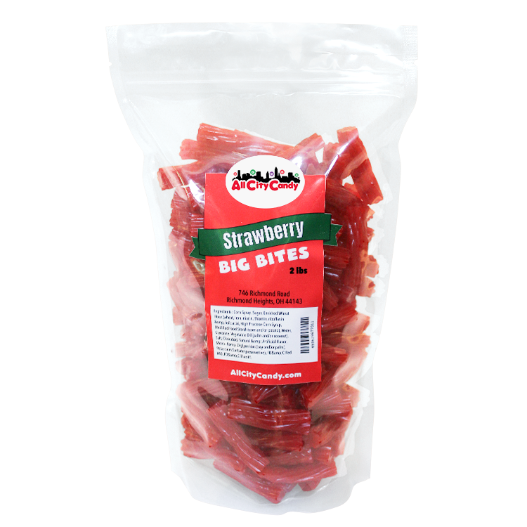 All City Candy Strawberry Licorice Twist Pieces 2 lb. Bulk Bag - For fresh candy and great service, visit www.allcitycandy.com