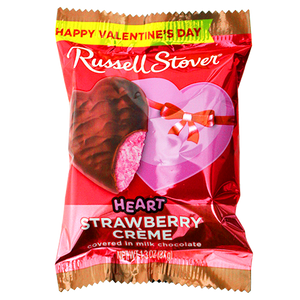 For fresh candy and great service, visit www.allcitycandy.com - Russell Stover Strawberry Creme Milk Chocolate Heart 1.3 oz.