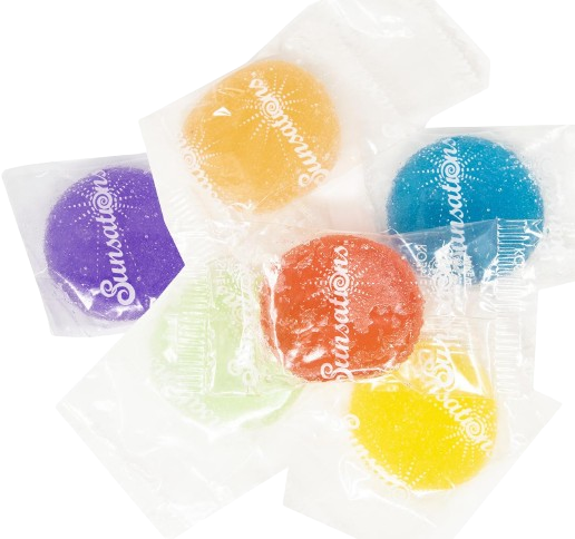 Sunsations Assorted Wrapped Jell Candies - For fresh candy and great service, visit www.allcitycandy.com