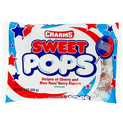 All City Candy Charms Flag Sweet Pops Lollipops - 9-oz. Bag Lollipops & Suckers Charms Candy (Tootsie) For fresh candy and great service, visit www.allcitycandy.com