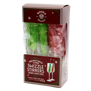 For fresh candy and great service, visit www.allcitycandy.com - Rose's Brands Holiday Rock Candy Swizzle Stirrers 7.2 oz. Box