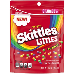 Skittles Original Littles 7.2 oz. Grab n Go Size Bag - For fresh candy and great service, visit www.allcitycandy.com