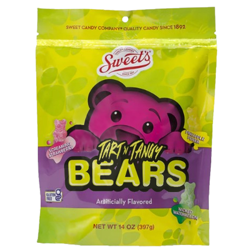 Sweet's Tart N' Tangy Bears 14 oz. Bag - Discover www.allcitycandy.com for bulk candy, chocolates, gummies & seasonal sweets. Perfect for parties, gifts & everyday treats—shop your favorites now!
