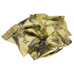 Hospitality Mints Wrapped Chocolate Buttermints Gold Wrapper 110 Count Bag - Visit www.allcitycandy.com for great candy, service and delicious treats.
